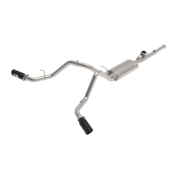 Afe Stainless Steel, With Muffler, 3 Inch Pipe Diameter, Single Exhaust With Dual Exits, Side Exit 49-34131-B - main